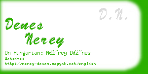 denes nerey business card